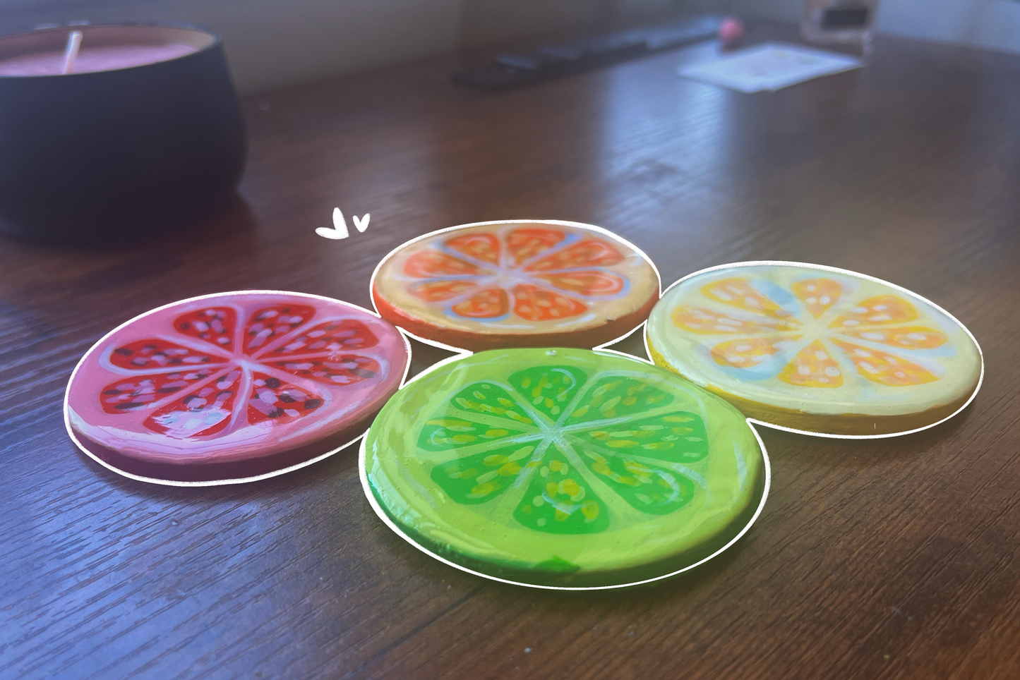 Ceramic Citrus Coasters
