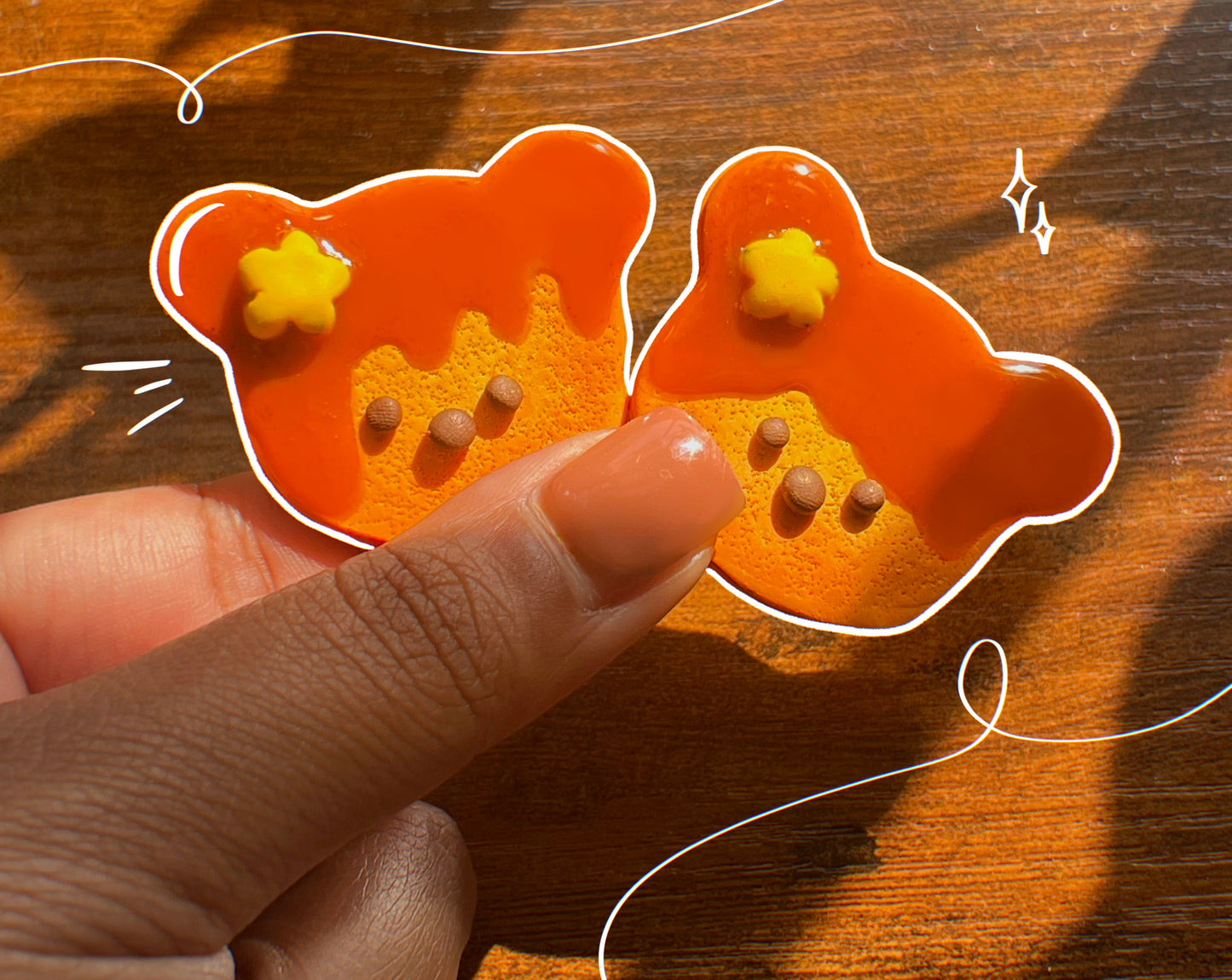 Bear Pancake Pins