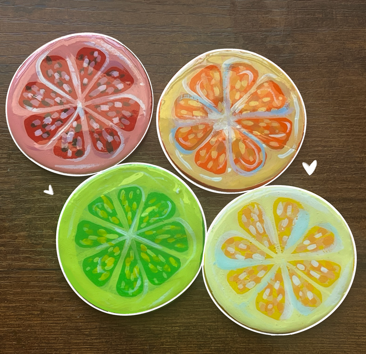 Ceramic Citrus Coasters