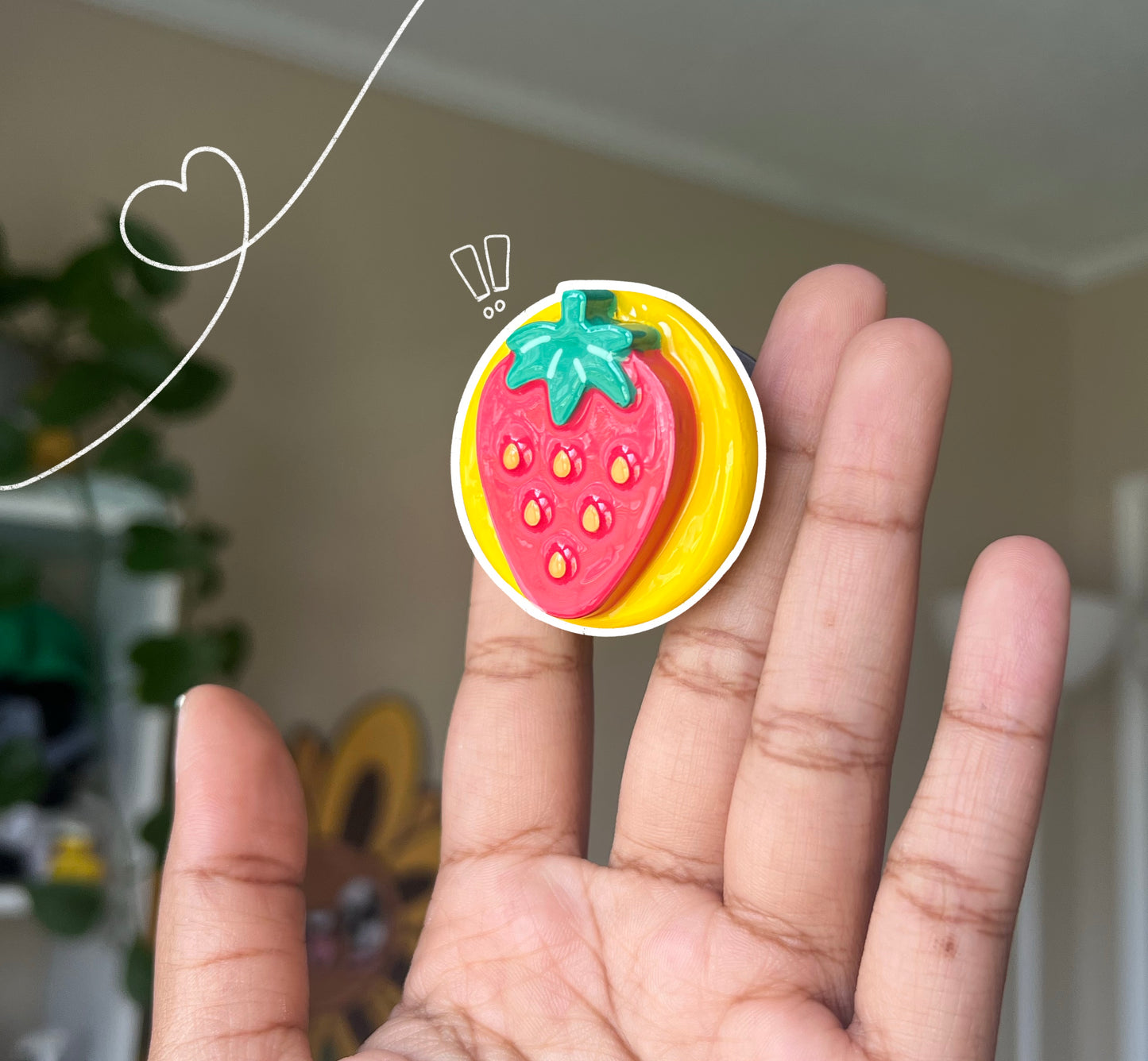 Strawberry Ceramic Popsocket