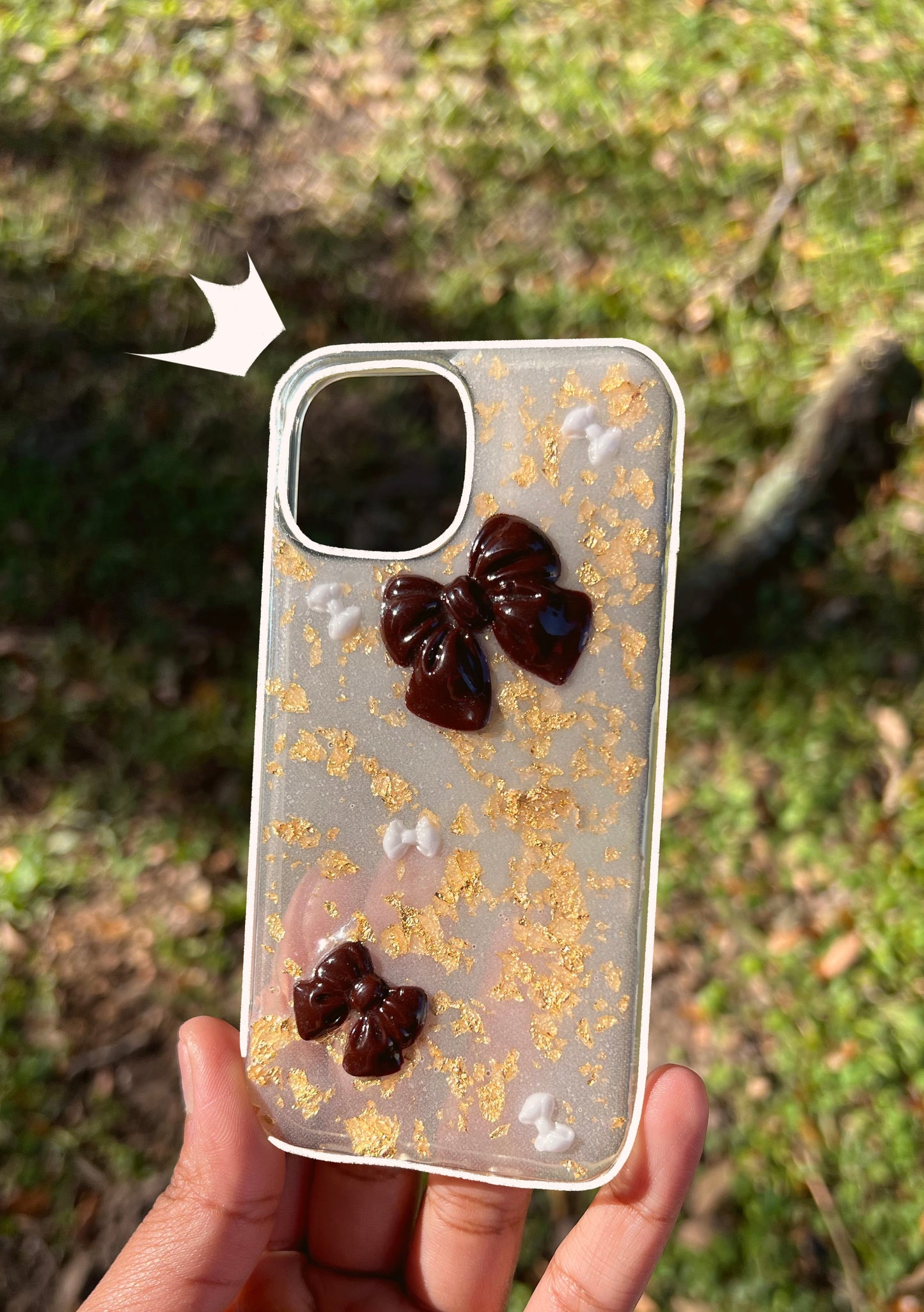 "Maroon" Resin Phone Case