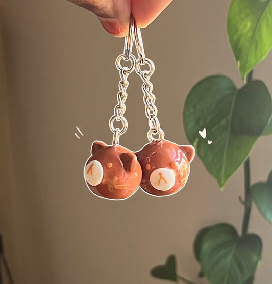 Brown Cat Keychain