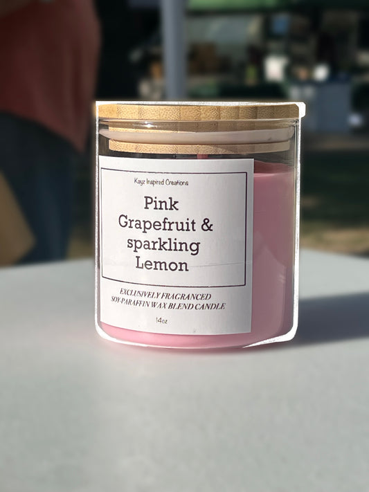 Pink Grapefruit & Sparkling Lemon Scented Candle