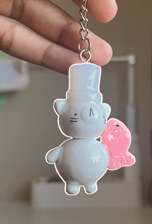 Chef Cat Keychain
