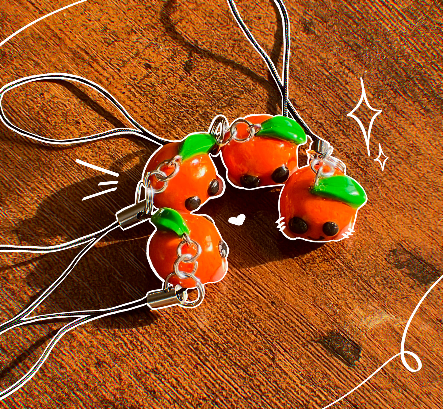 Sweet Orange Phone charm