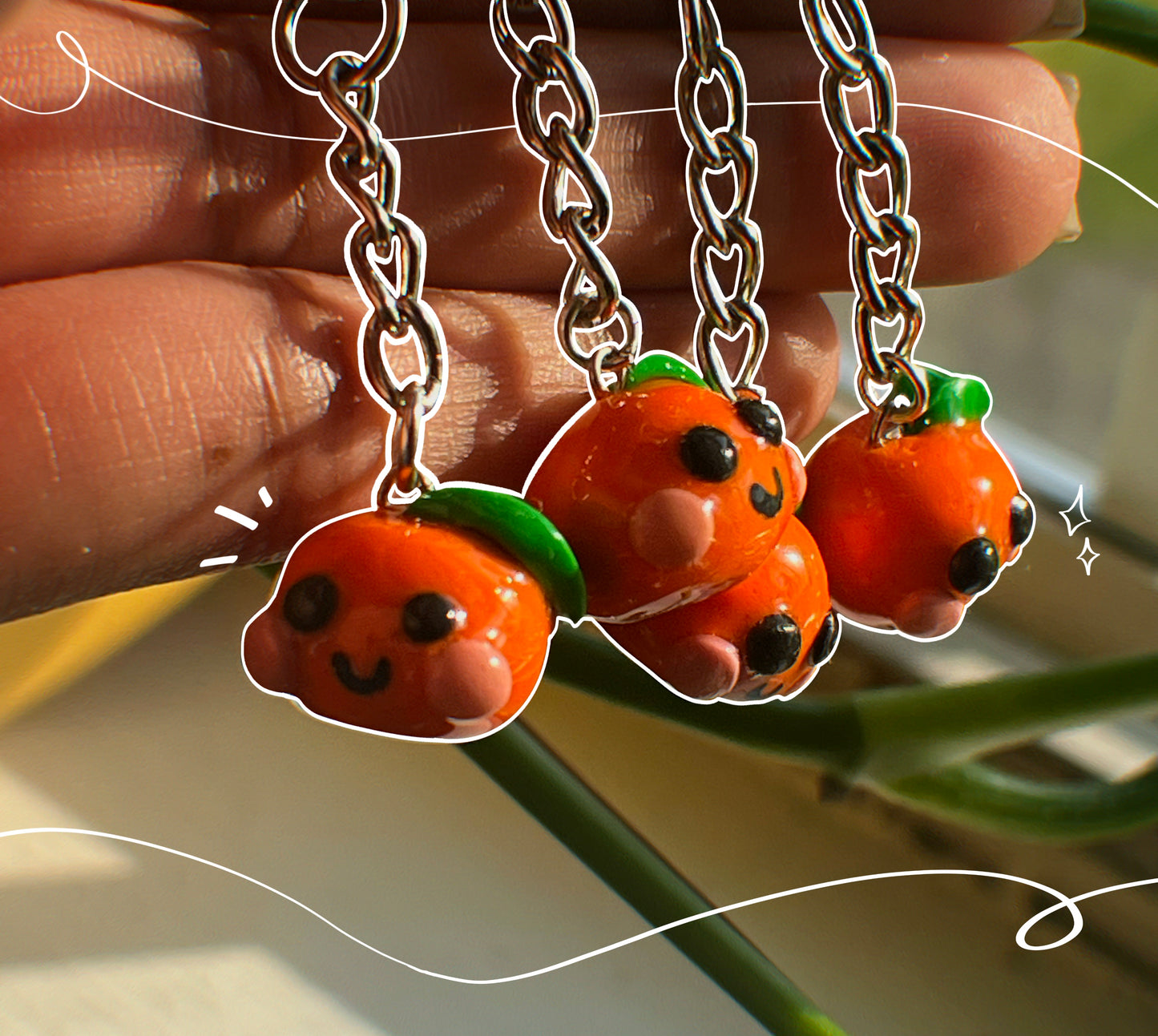 Sweet Orange Keychains