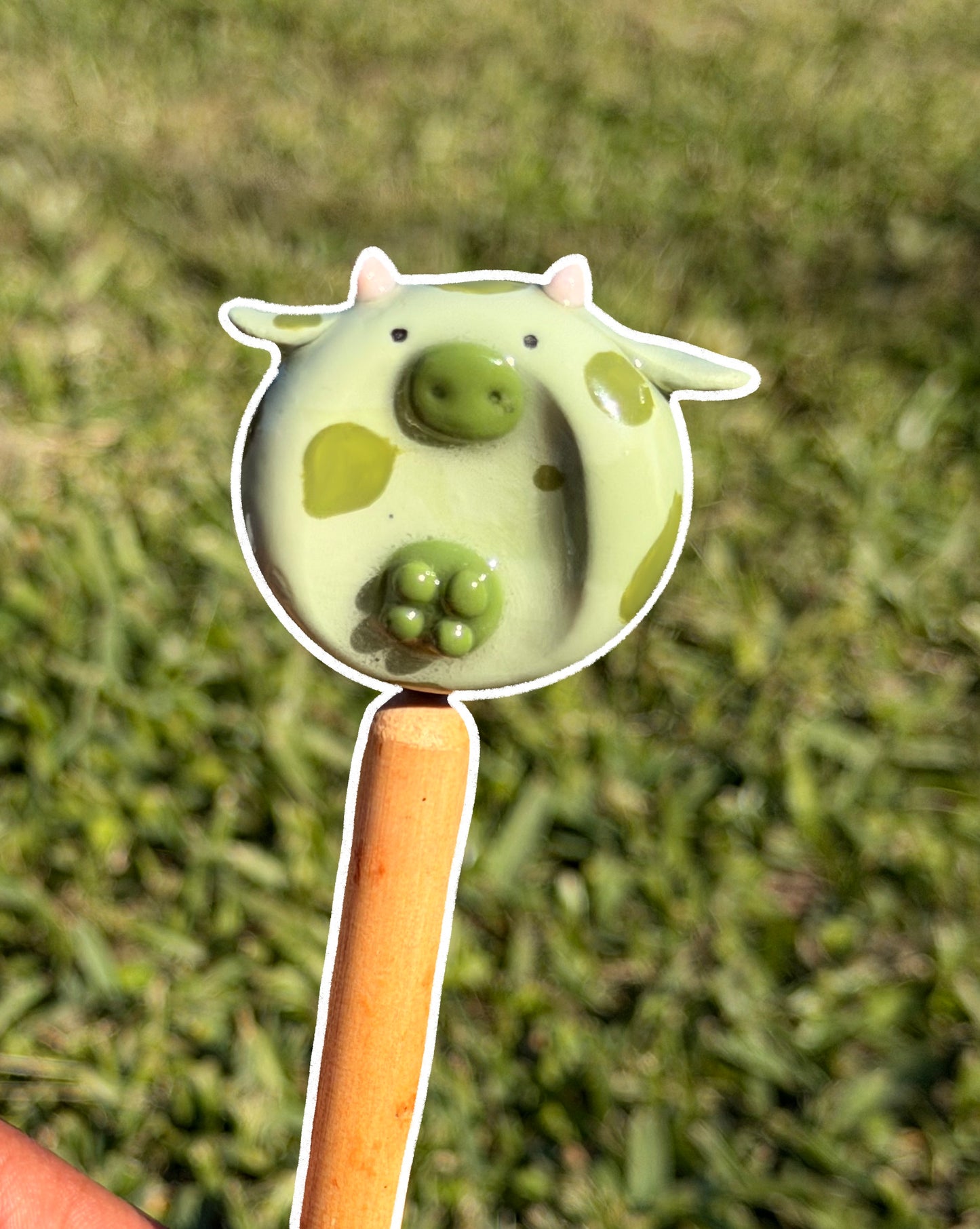 Matcha Cow Worrystone (Magnetic)