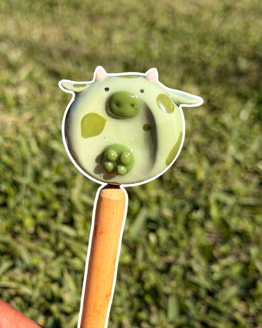 Matcha Cow Worrystone (Magnetic)