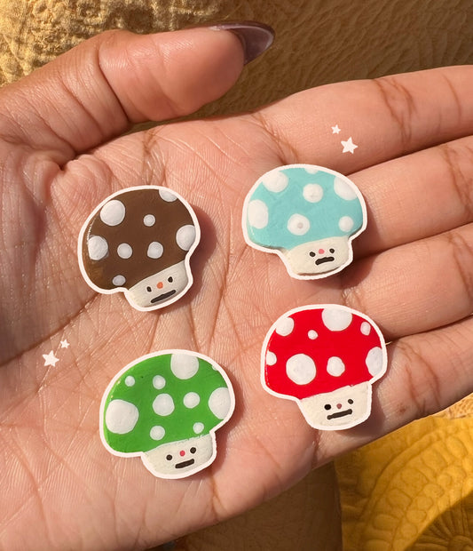 Mini Mushroom Magnets
